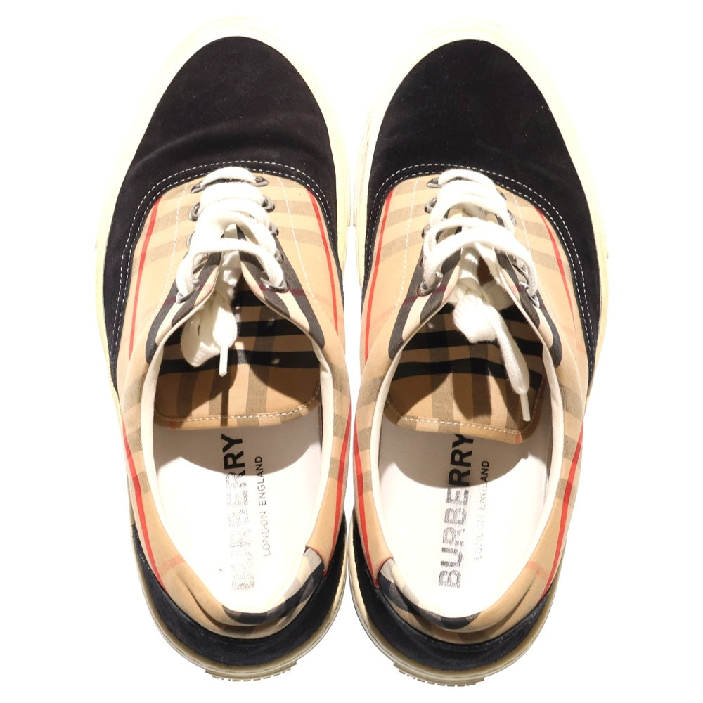 BURBERRY(バーバリー) ノバチェック ロートップ スニーカー ブラック