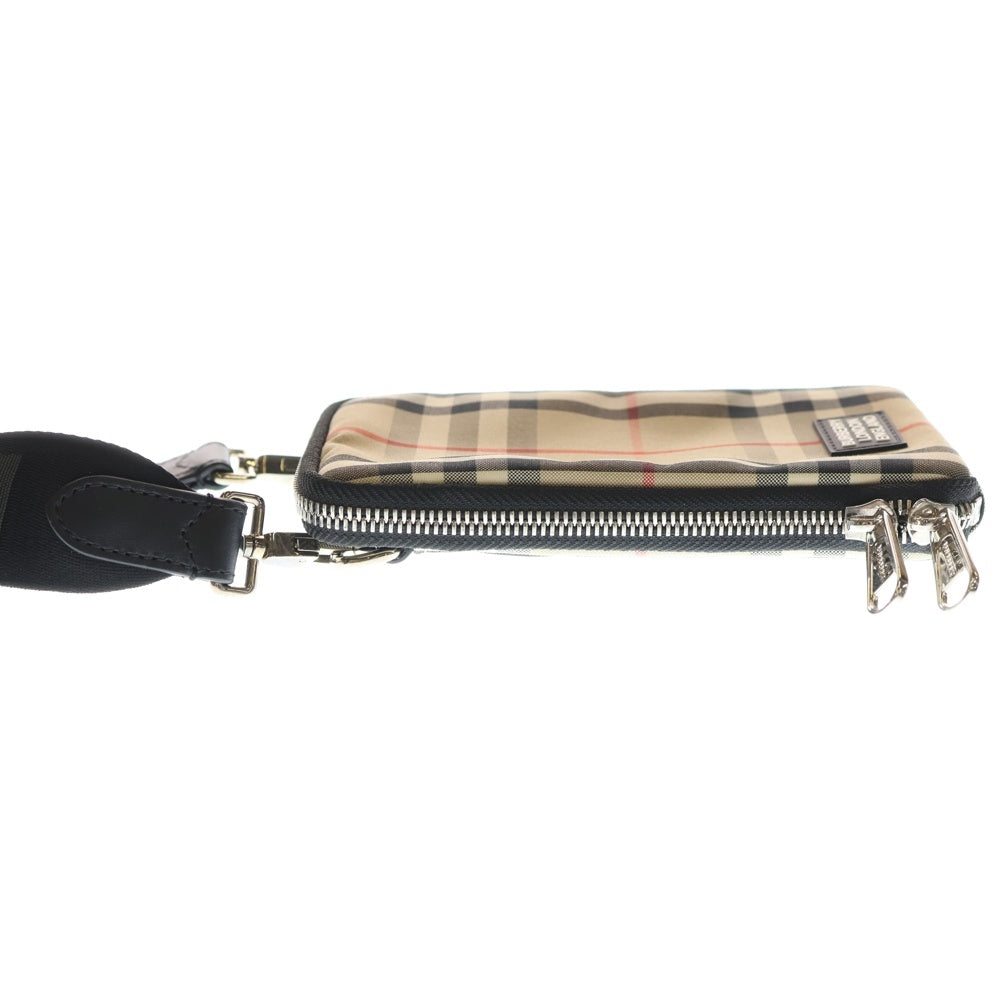 BURBERRY(バーバリー) ノバチェック コットン スマホ ショルダーバッグ