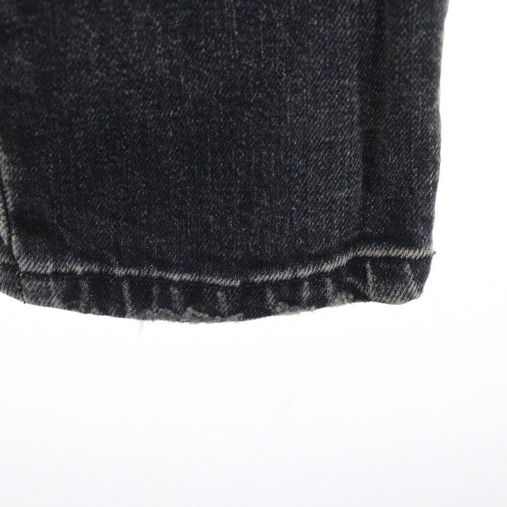 BALMAIN(バルマン) マルチポケット ボタンフライ ストレート デニムパンツ ブラック W7H9008T133