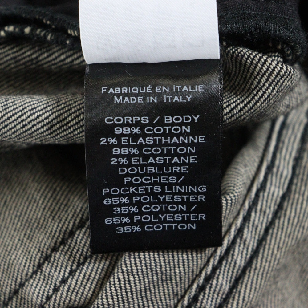 BALMAIN(バルマン) マルチポケット ボタンフライ ストレート デニムパンツ ブラック W7H9008T133