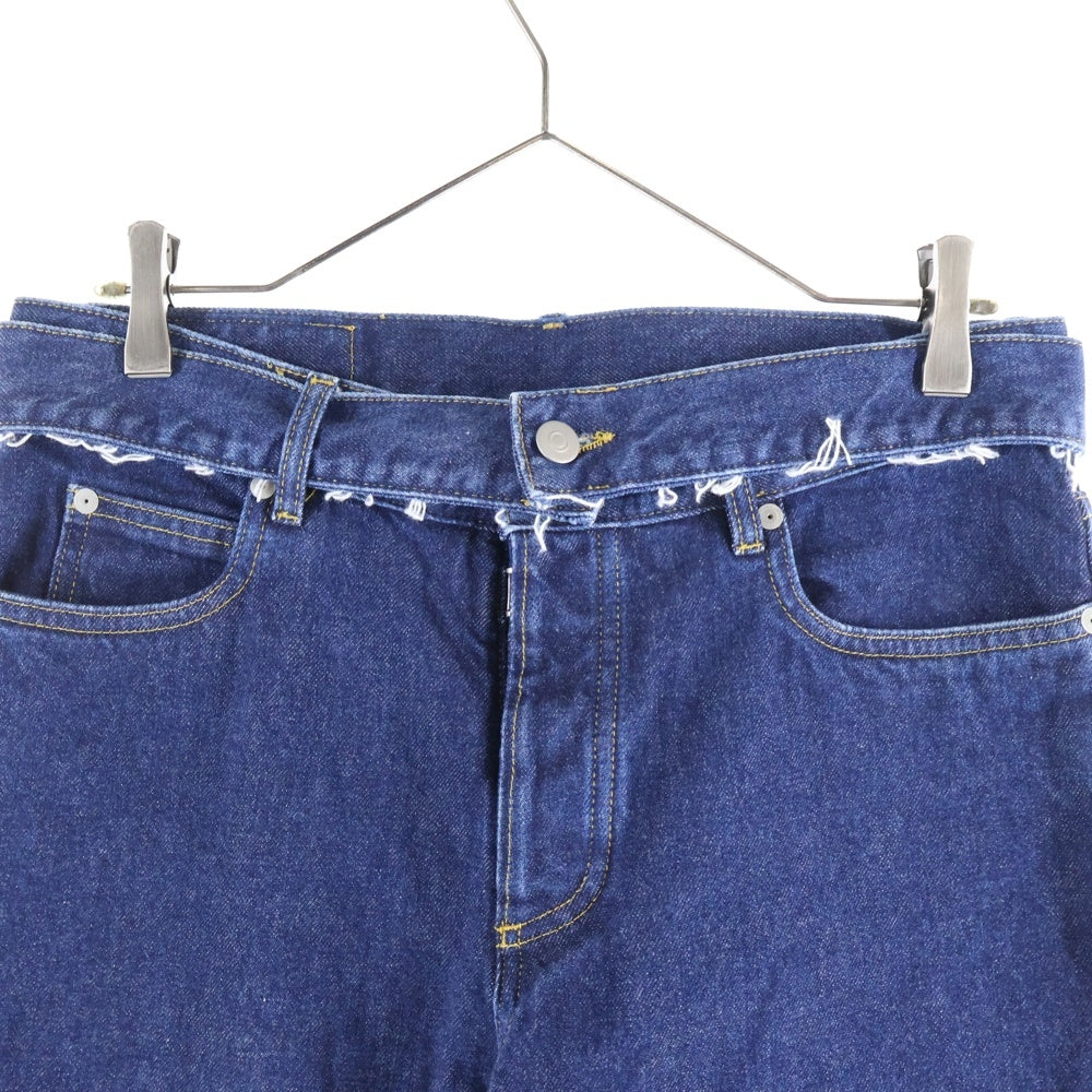 Maison Margiela(メゾンマルジェラ) マルチポケット アジャスター付き 切り抜きデザイン ボタンフライ デニムパンツ インディゴ S30LA0121