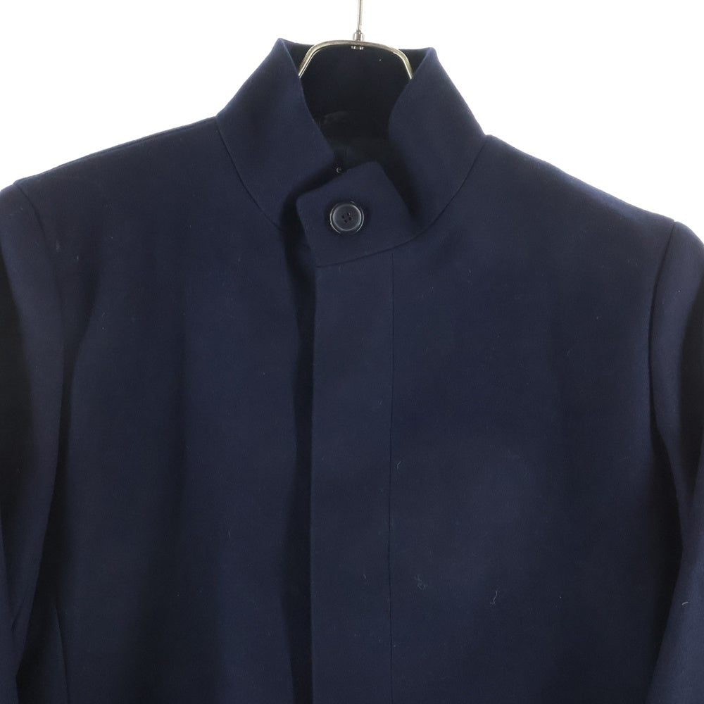 theory(セオリー) スタンドカラー ウールロングコート ネイビー 02-5409004