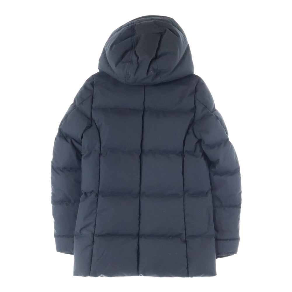 PYRENEX(ピレネックス) BELFORT JACKET ベルフォール ワッペンロゴデザイン フーデッドダウンジャケット ブラック