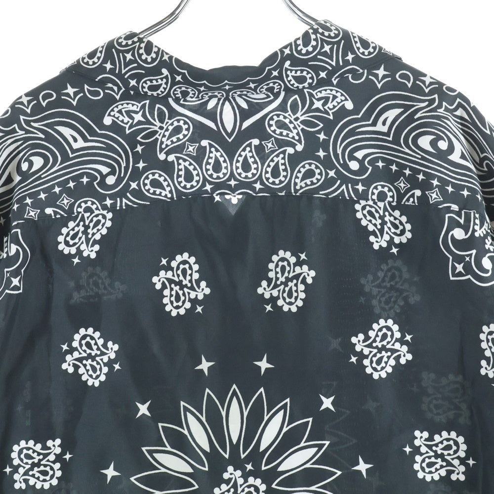 SUPREME(シュプリーム) 21SS Bandana Silk S/S Shirt バンダナ シルク オープンカラー 半袖 シャツ ブラック