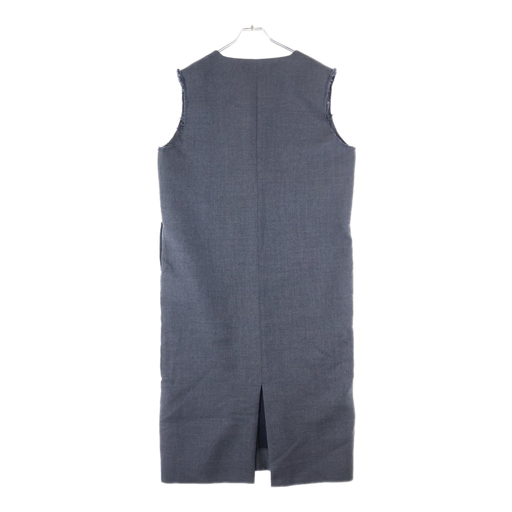 TODAYFUL(トゥデイフル) 23AW DOUBLEFACE WOOL KEYNECK DRESS ダブルフェイス ウールキーネックドレス ノースリーブワンピース レディース グレー 12320308
