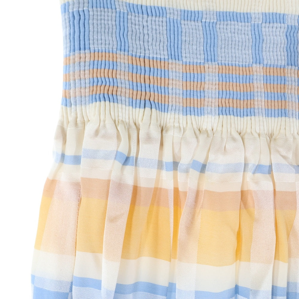 HERMES(エルメス) チェック柄 シルクロングスカート レディース