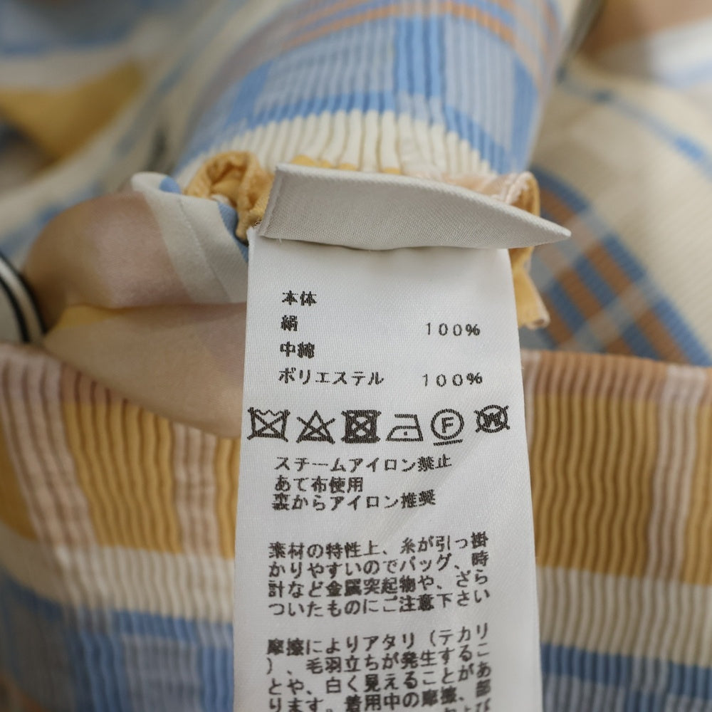 HERMES(エルメス) チェック柄 シルクロングスカート レディース