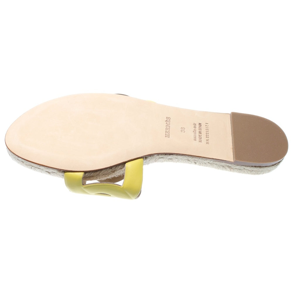 HERMES(エルメス) ESPADRILLE FAMOSA エスパドリーユ ファモサ シェーヌモチーフサンダル レディース イエロー H222151Z 8R380