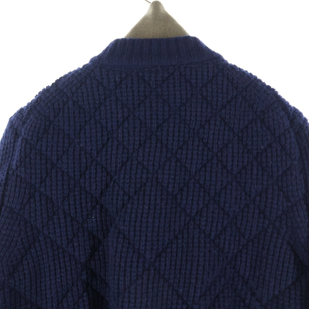 Sacai(サカイ) 16AW Quilt Knit Wool Blouson キルティング ウールニットドッキング ジャケット ブルゾン カーキ/ネイビー 16-01097M