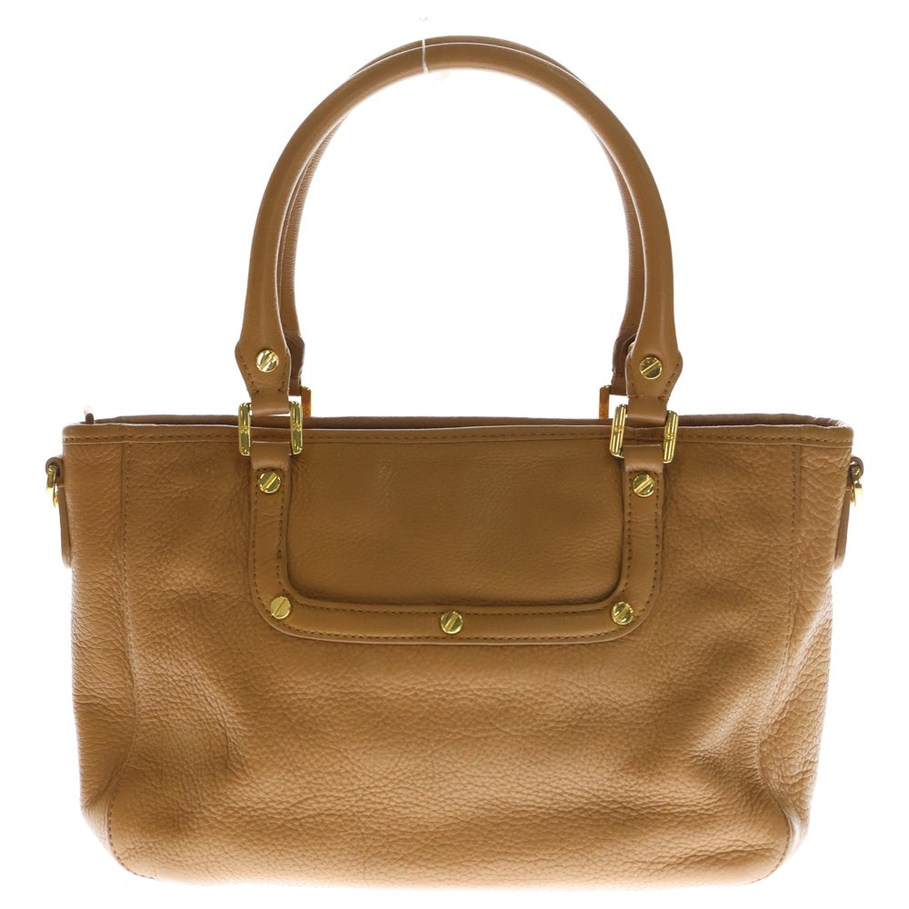 TORY BURCH(トリー バーチ) ゴールドプレート ジッパード 2WAYショルダー ハンドバック ブラウン レディース HSP037-12-13