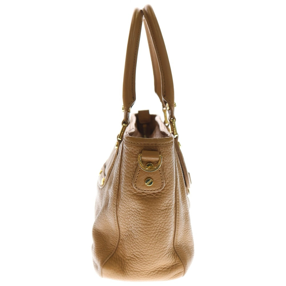 TORY BURCH(トリー バーチ) ゴールドプレート ジッパード 2WAYショルダー ハンドバック ブラウン レディース HSP037-12-13