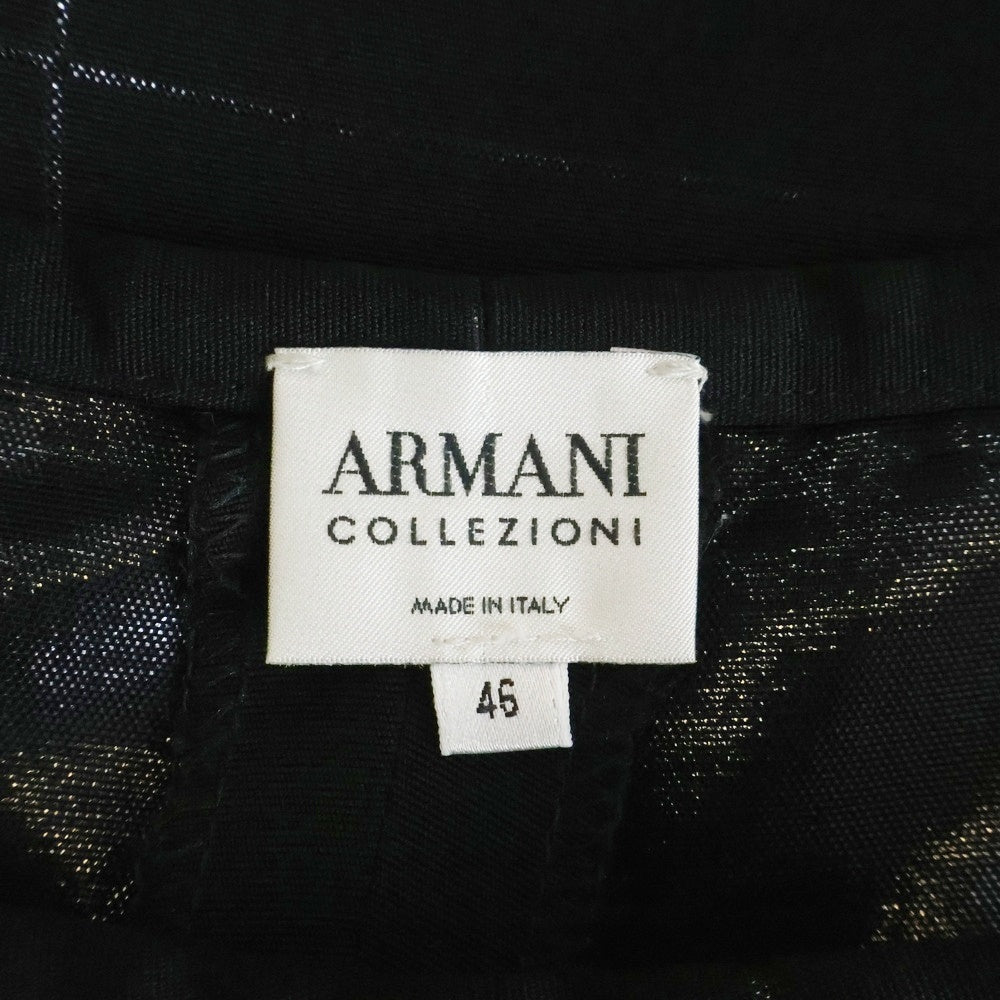 ARMANI COLLEZIONI(アルマーニ コレツィオーニ) プラッドパターン セットアップ テーラードジャケット ロングパンツ ブラック