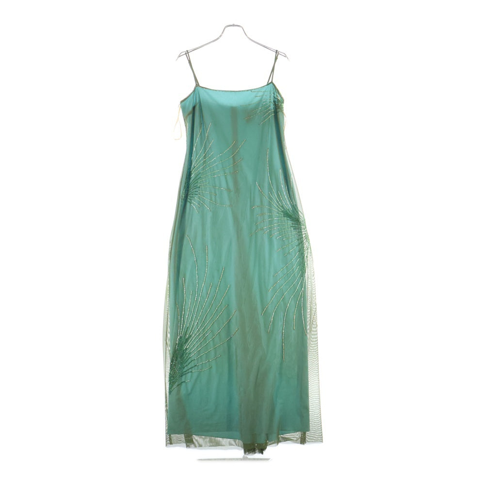 BCBGMAXAZRIA(ビーシービージーマックスアズリア) ビーズデザイン キャミソール ドレス ワンピース グリーン レディース FNS60159