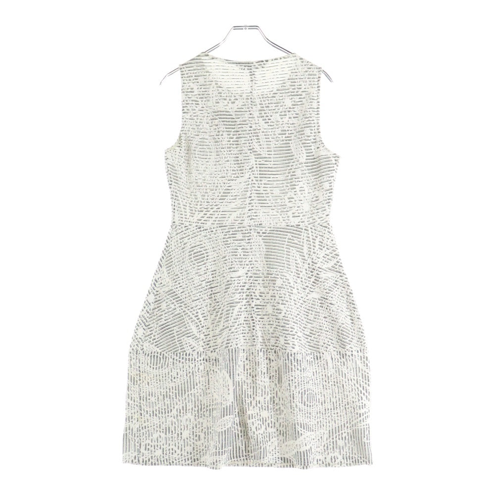 BCBGMAXAZRIA(ビーシービージーマックスアズリア) フラワーパターン ノースリーブ ワンピース ブラック/ホワイト レディース JFK64D33-141