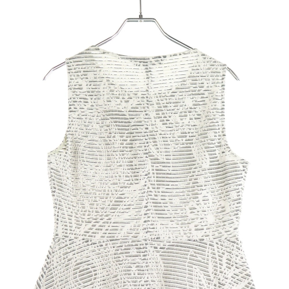 BCBGMAXAZRIA(ビーシービージーマックスアズリア) フラワーパターン ノースリーブ ワンピース ブラック/ホワイト レディース JFK64D33-141