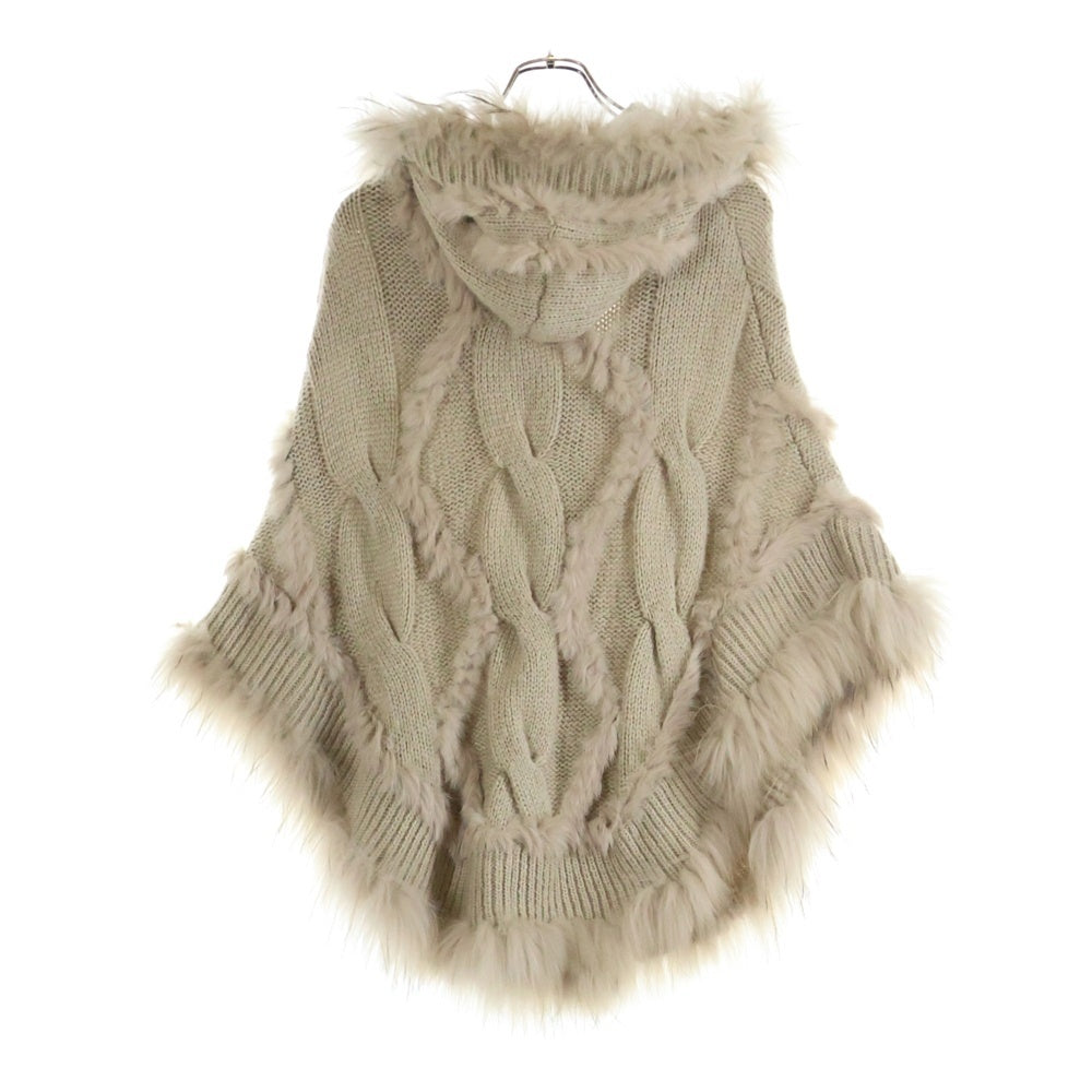 BARNEYS NEWYORK(バーニーズ ニューヨーク) ファーフーデット ボタンダウン 二ットカーディガン レディース