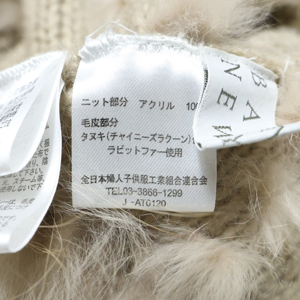 BARNEYS NEWYORK(バーニーズ ニューヨーク) ファーフーデット ボタンダウン 二ットカーディガン レディース