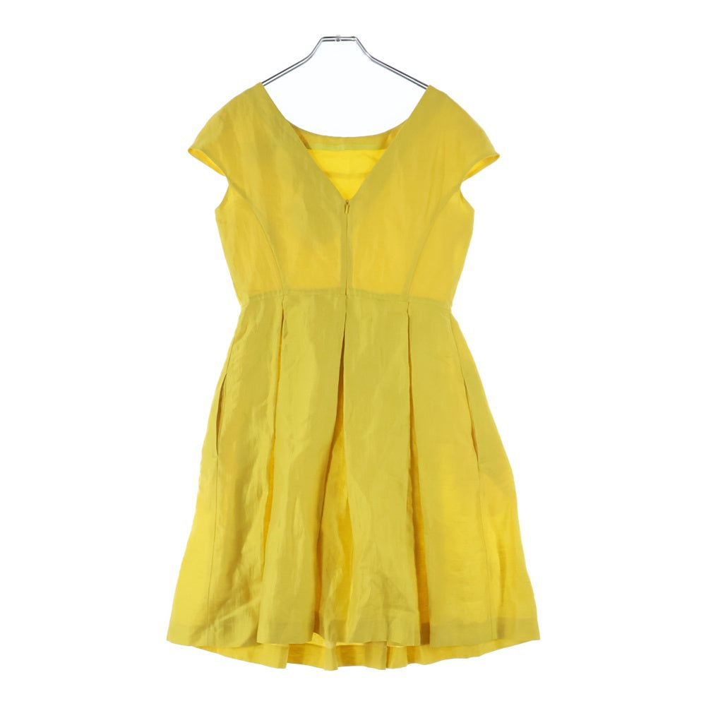 Max Mara(マックスマーラ) ノースリーブ コットン フレア ワンピース イエロー レディース 15-22-10551