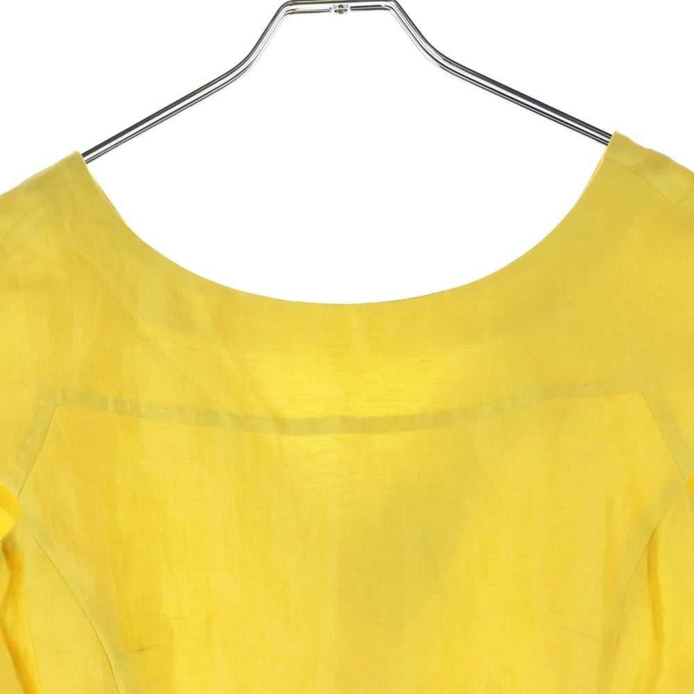 Max Mara(マックスマーラ) ノースリーブ コットン フレア ワンピース イエロー レディース 15-22-10551