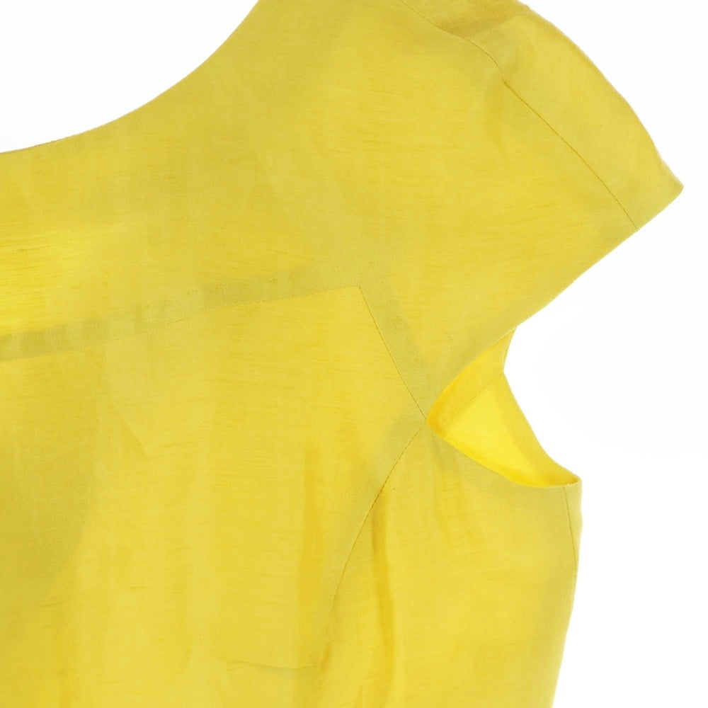 Max Mara(マックスマーラ) ノースリーブ コットン フレア ワンピース イエロー レディース 15-22-10551