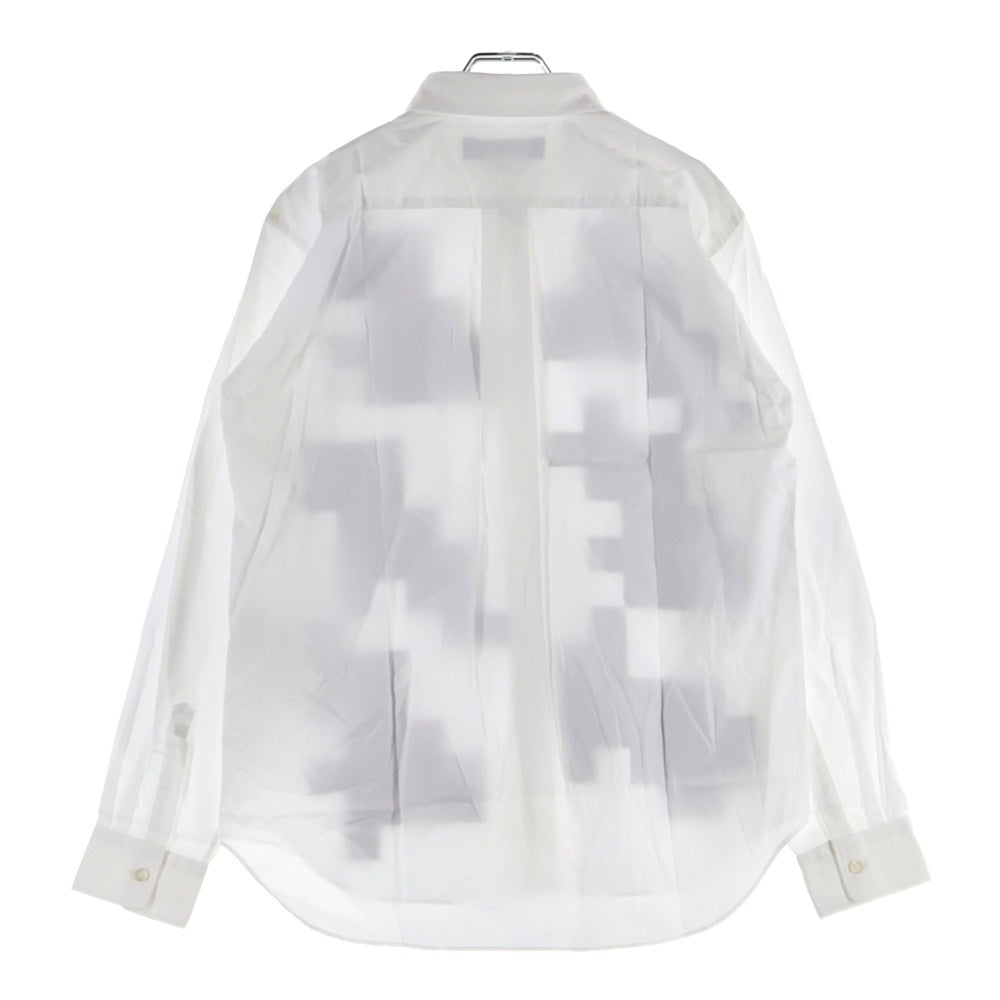 COMME des GARCONS HOMME DEUX(コムデギャルソン オムドゥ) 24SS AD2023 ブロックパターン パッチワーク 長袖シャツ ブラック/ホワイト DM-B033