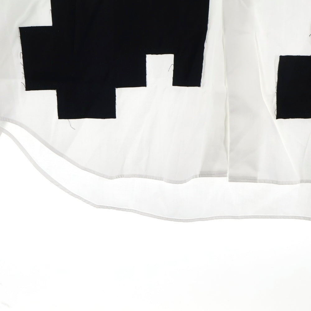 COMME des GARCONS HOMME DEUX(コムデギャルソン オムドゥ) 24SS AD2023 ブロックパターン パッチワーク 長袖シャツ ブラック/ホワイト DM-B033