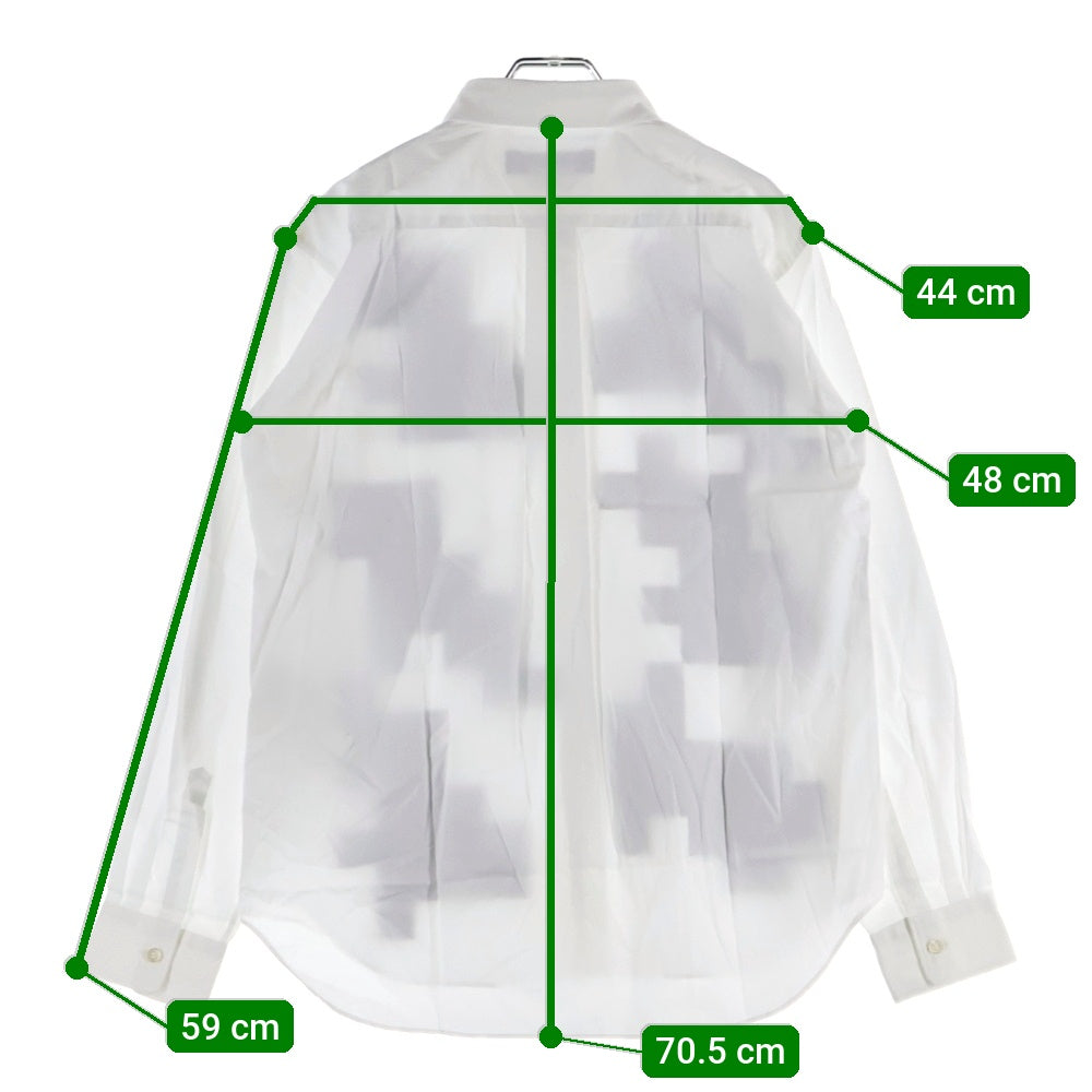 COMME des GARCONS HOMME DEUX(コムデギャルソン オムドゥ) 24SS AD2023 ブロックパターン パッチワーク 長袖シャツ ブラック/ホワイト DM-B033