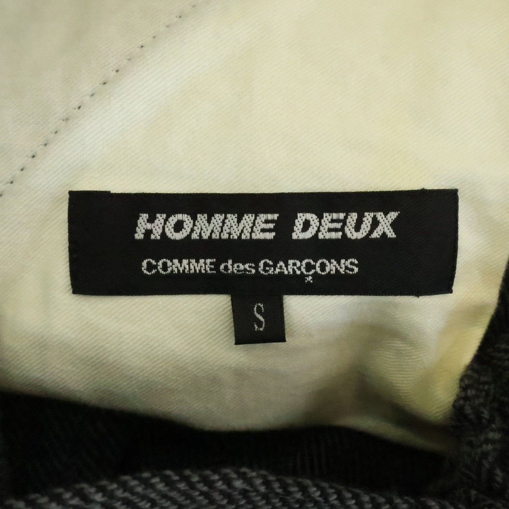 COMME des GARCONS HOMME DEUX(コムデギャルソン オムドゥ) 23AW AD2023 イージーヘリンボーンパンツ スラックス グレー DL-P033