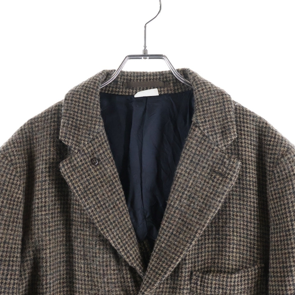 COMME des GARCONS HOMME DEUX(コムデギャルソン オムドゥ) 24AW AD2024 チェック柄 縮絨 ウールテーラードジャケット ブラウン DN-J044