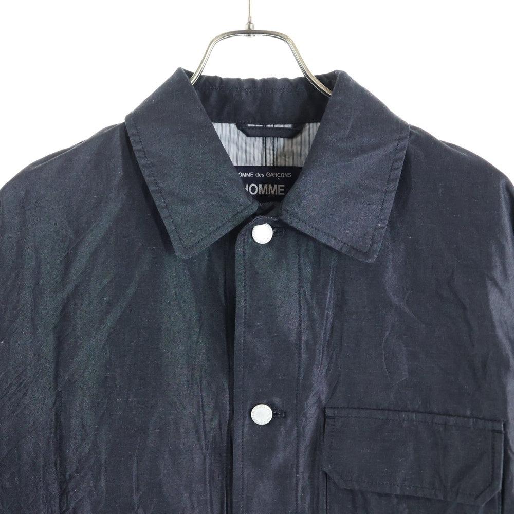 COMME des GARCONS HOMME(コムデギャルソンオム) 25SS AD2024 リネン混 カバーオール ジャケット ネイビー HO‐J019