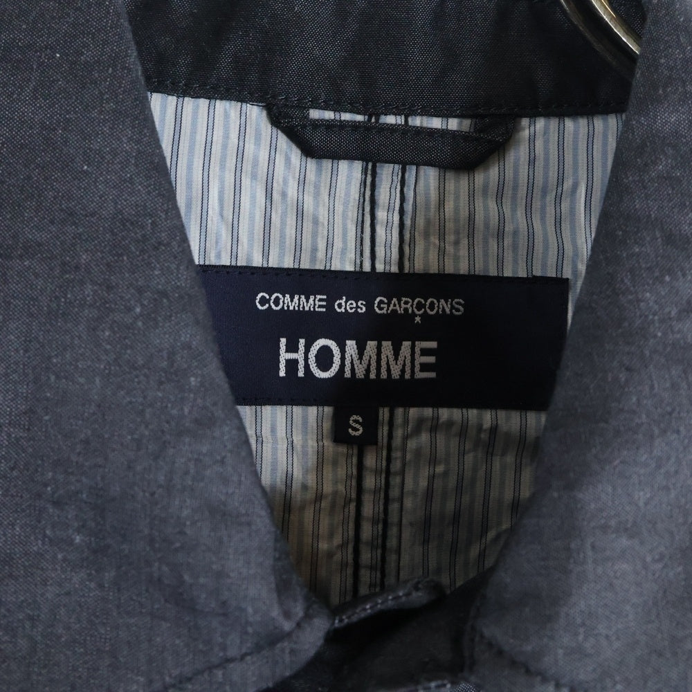 COMME des GARCONS HOMME(コムデギャルソンオム) 25SS AD2024 リネン混 カバーオール ジャケット ネイビー HO‐J019