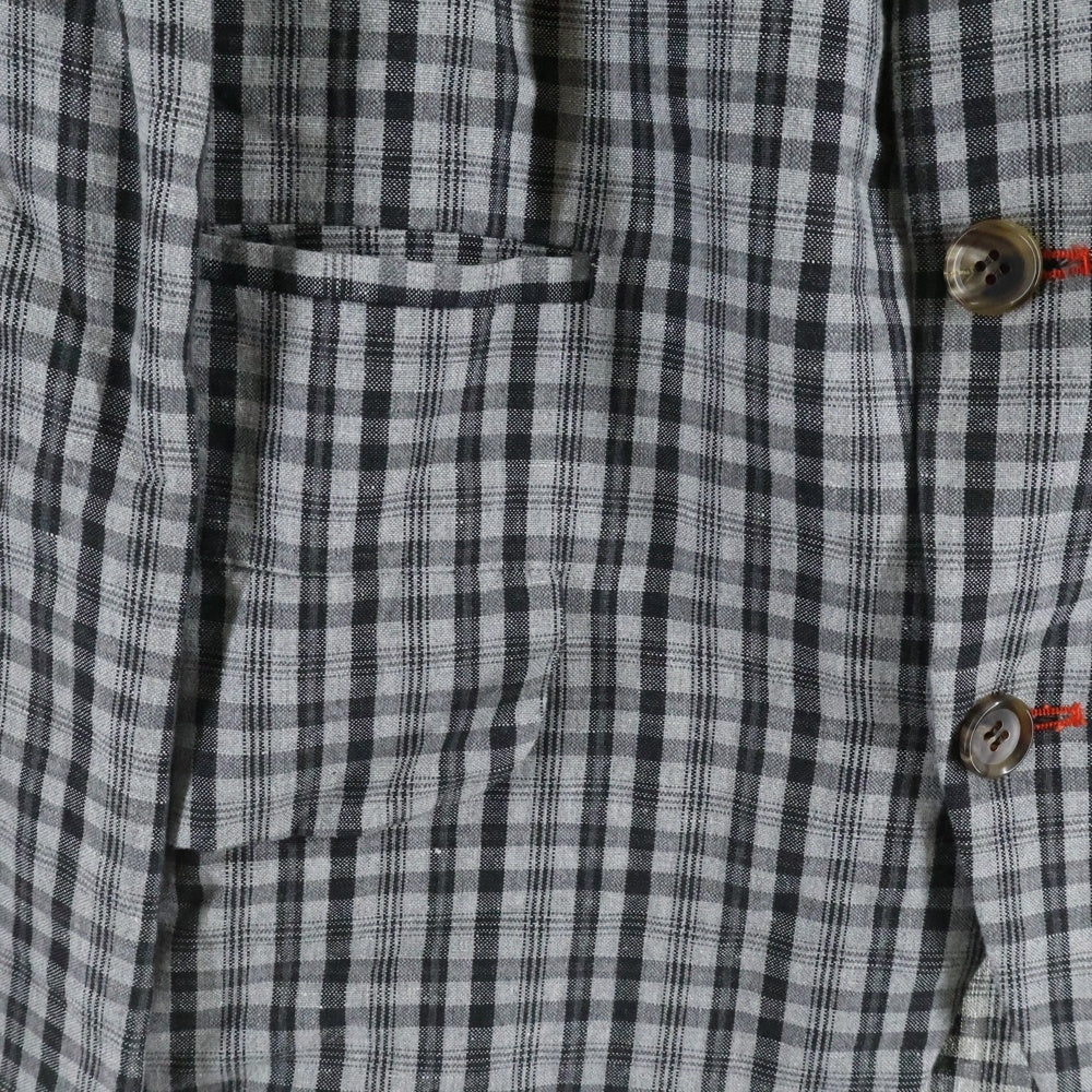 COMME des GARCONS HOMME DEUX(コムデギャルソン オムドゥ) 19SS AD2018 チェック 4B テーラードジャケット グレー DC-J057