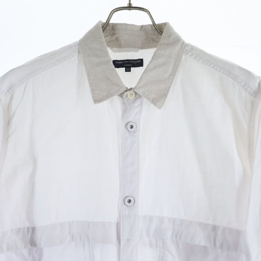 COMME des GARCONS HOMME(コムデギャルソンオム) 22SS AD2021 カバーオール シャツ ジャケット ホワイト HI-B015