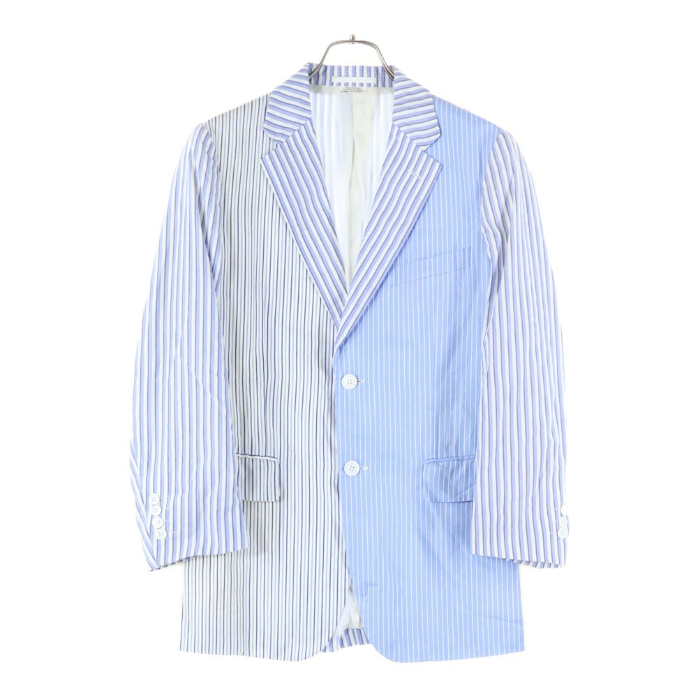 COMME des GARCONS HOMME DEUX(コムデギャルソン オムドゥ) 20SS AD2019マルチストライプ 2B テーラードジャケット ブルー DE-J054