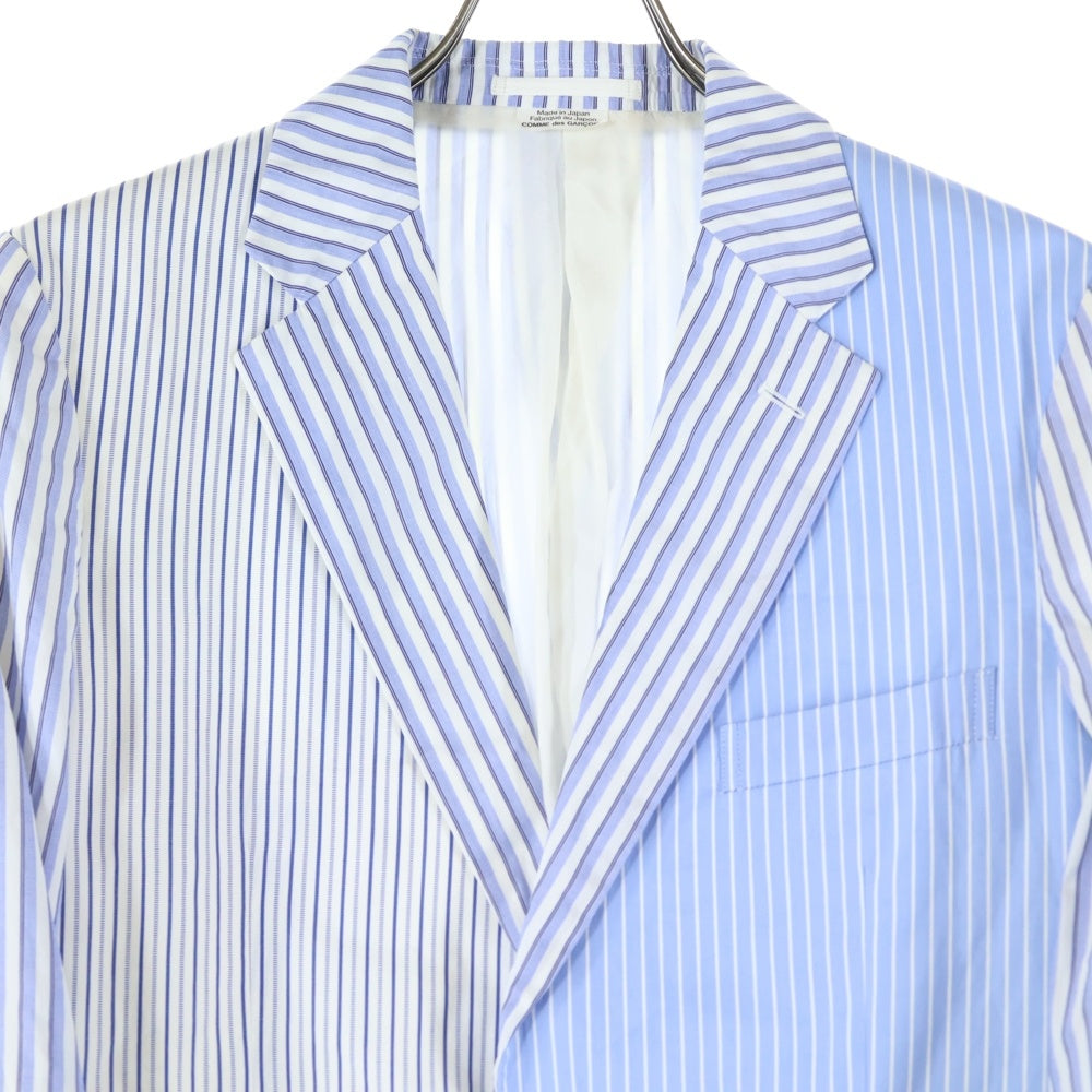 COMME des GARCONS HOMME DEUX(コムデギャルソン オムドゥ) 20SS AD2019マルチストライプ 2B テーラードジャケット ブルー DE-J054