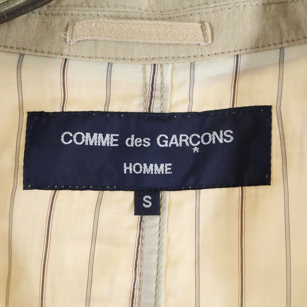 COMME des GARCONS HOMME(コムデギャルソンオム) 21SS AD2020 セットアップ スーツ リネン 3B テーラードジャケット 2タック テーパードパンツ ベージュ HG‐J026/HG-P033