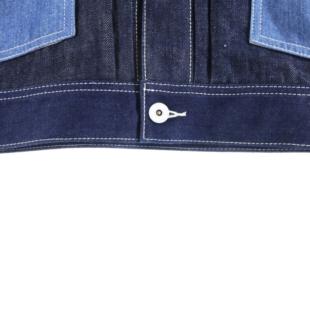 COMME des GARCONS HOMME(コムデギャルソンオム) 22SS AD2021 切替 デニム ワーク ジャケット インディゴ HI-J008