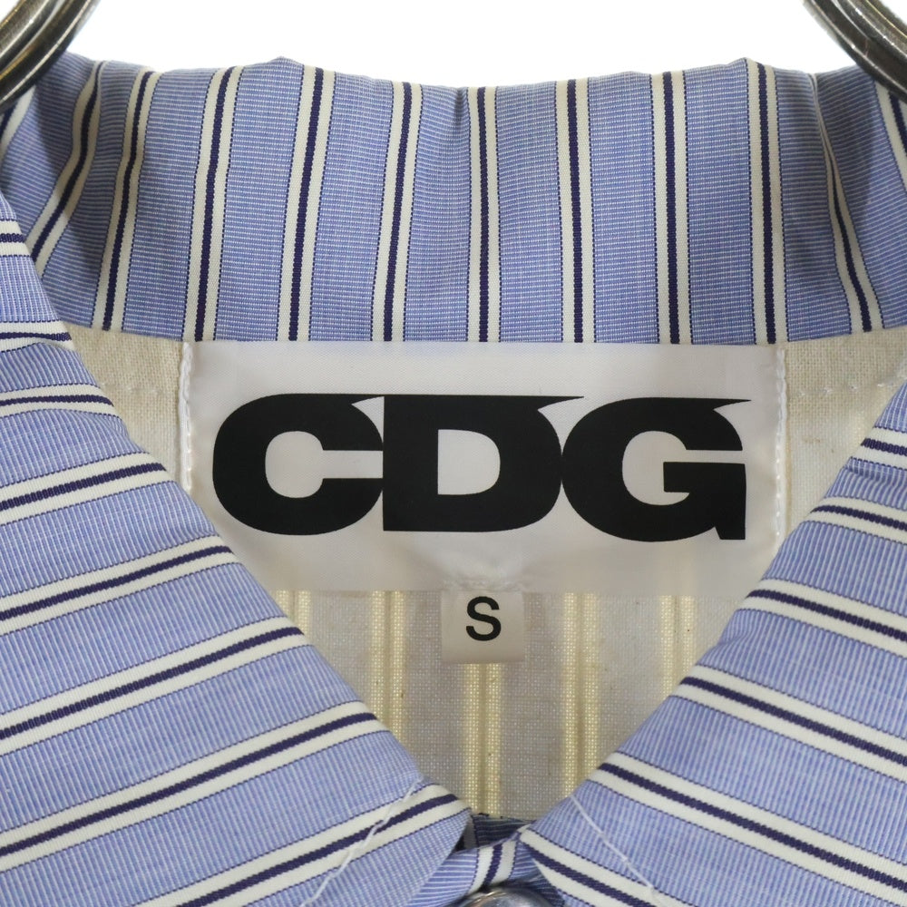 CDG(シーディージー) AD2020 ストライプ コーチジャケット ブルー SZ-J016