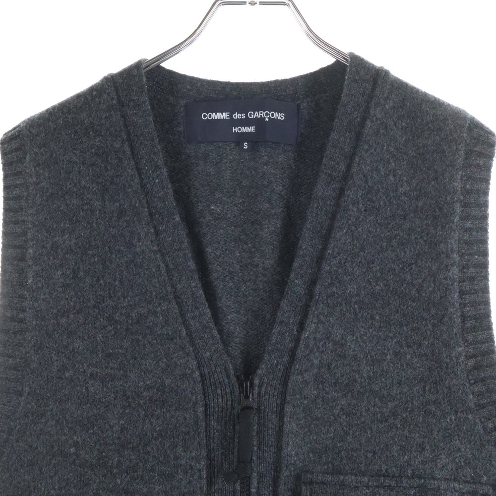 COMME des GARCONS HOMME(コムデギャルソンオム) 24AW AD2024 ウール カーゴ ベスト グレー HN-N005