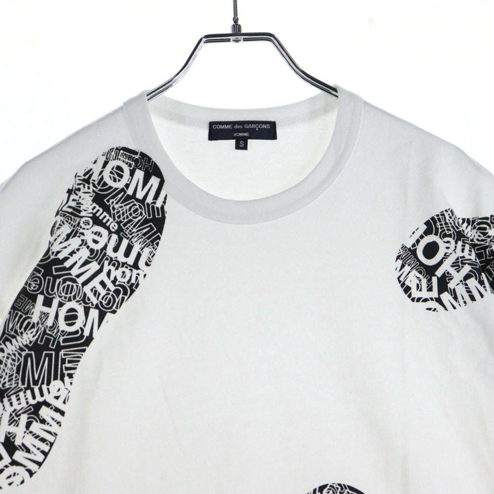 COMME des GARCONS HOMME(コムデギャルソンオム) 23SS AD2022 フット ロゴ 半袖カットソー Tシャツ ホワイト HK-T024