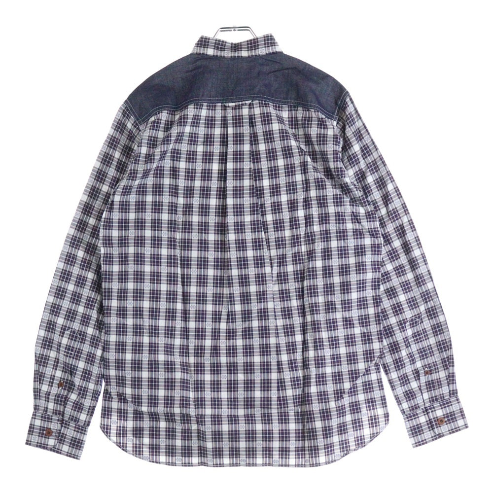 COMME des GARCONS HOMME(コムデギャルソンオム) 19AW AD2019 ボタンダウン チェック 長袖 シャツ グレー HD-B025