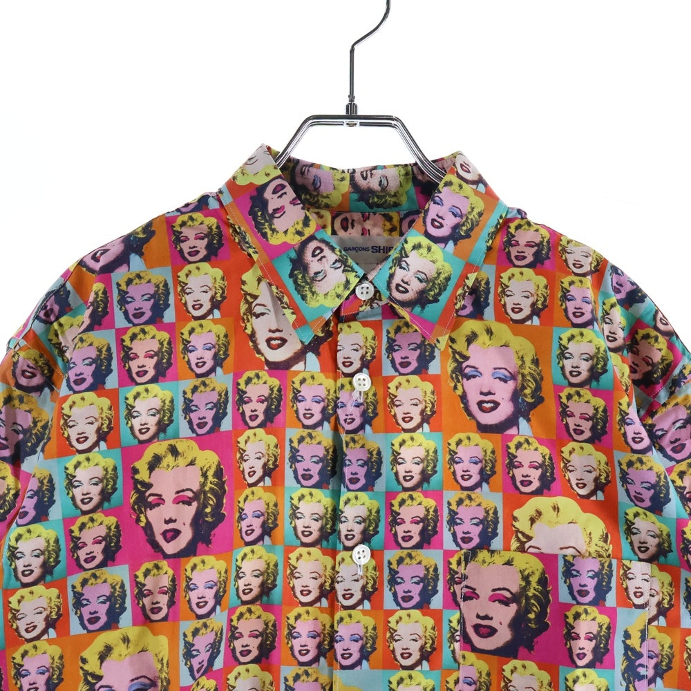 COMME des GARCONS SHIRT(コムデギャルソンシャツ) 24SS ×Andy Warhol OVER PRINT SHIRT Marilyn Monroe オーバープリント マリリンモンロー 長袖シャツ マルチ FM-B005