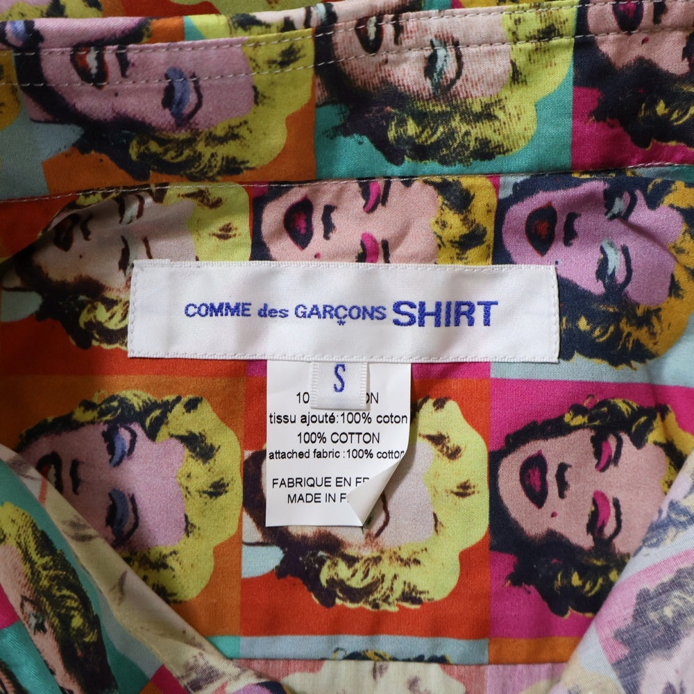 COMME des GARCONS SHIRT(コムデギャルソンシャツ) 24SS ×Andy Warhol OVER PRINT SHIRT Marilyn Monroe オーバープリント マリリンモンロー 長袖シャツ マルチ FM-B005