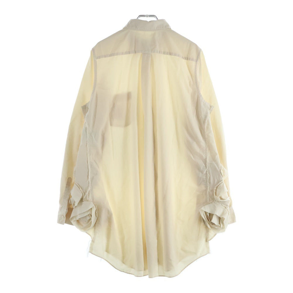 COMME des GARCONS COMME des GARCONS(コムデギャルソンコムデギャルソン) 23AW AD2023 サイド カットオフ フラワー 長袖シャツ ブラウス レディース アイボリー RL‐B009