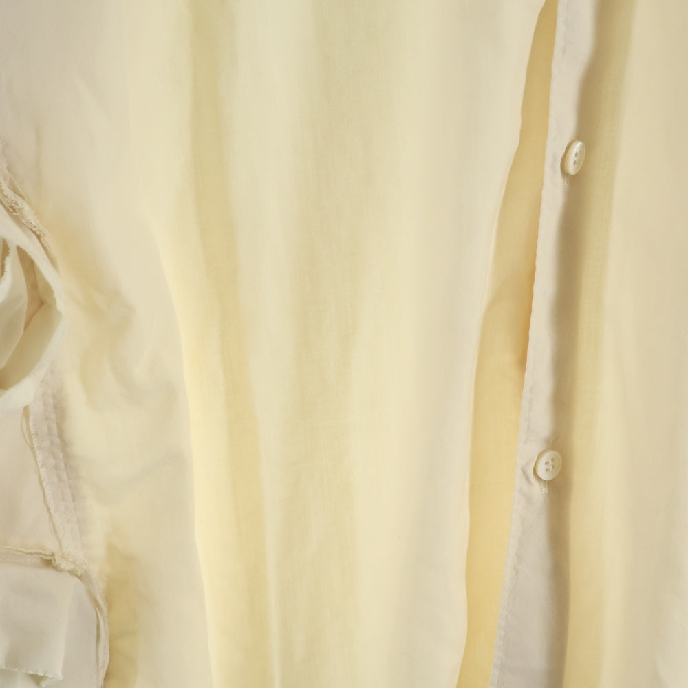 COMME des GARCONS COMME des GARCONS(コムデギャルソンコムデギャルソン) 23AW AD2023 サイド カットオフ フラワー 長袖シャツ ブラウス レディース アイボリー RL‐B009