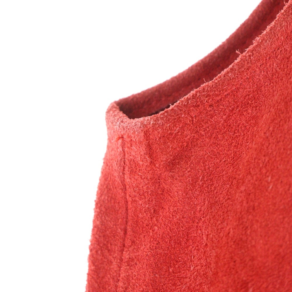 VINTAGE(ヴィンテージ) DE MODE デ モード チマヨ刺繍 スエードベスト レッド