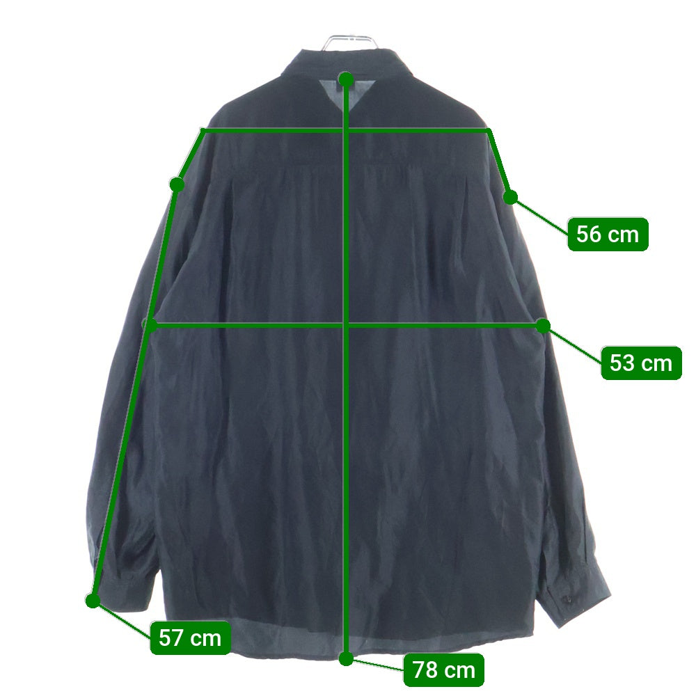 VINTAGE(ヴィンテージ) high advantage ハイアドバンテージ シアー シルク 長袖シャツ ブラック