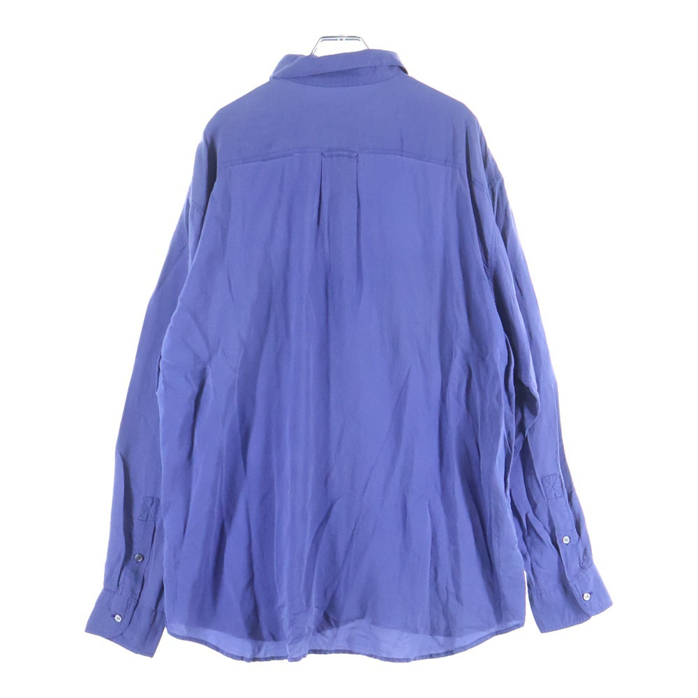 NO BRAND(ノーブランド) PERRY ELLIS ペリーエリス シルク 長袖シャツ ブルー
