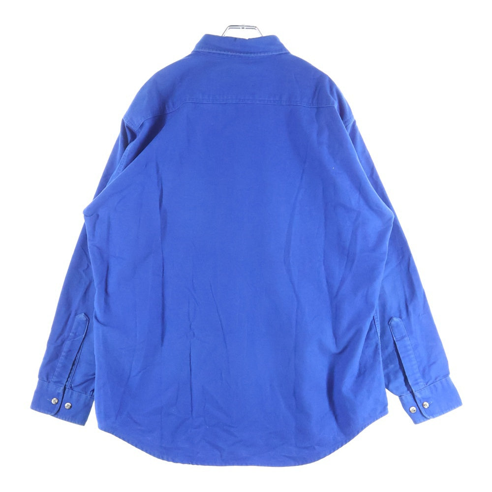 NO BRAND(ノーブランド) STJOHN'SBAY セントジョンズベイ REGULAR レギュラーフィット コットン 長袖シャツ ブルー