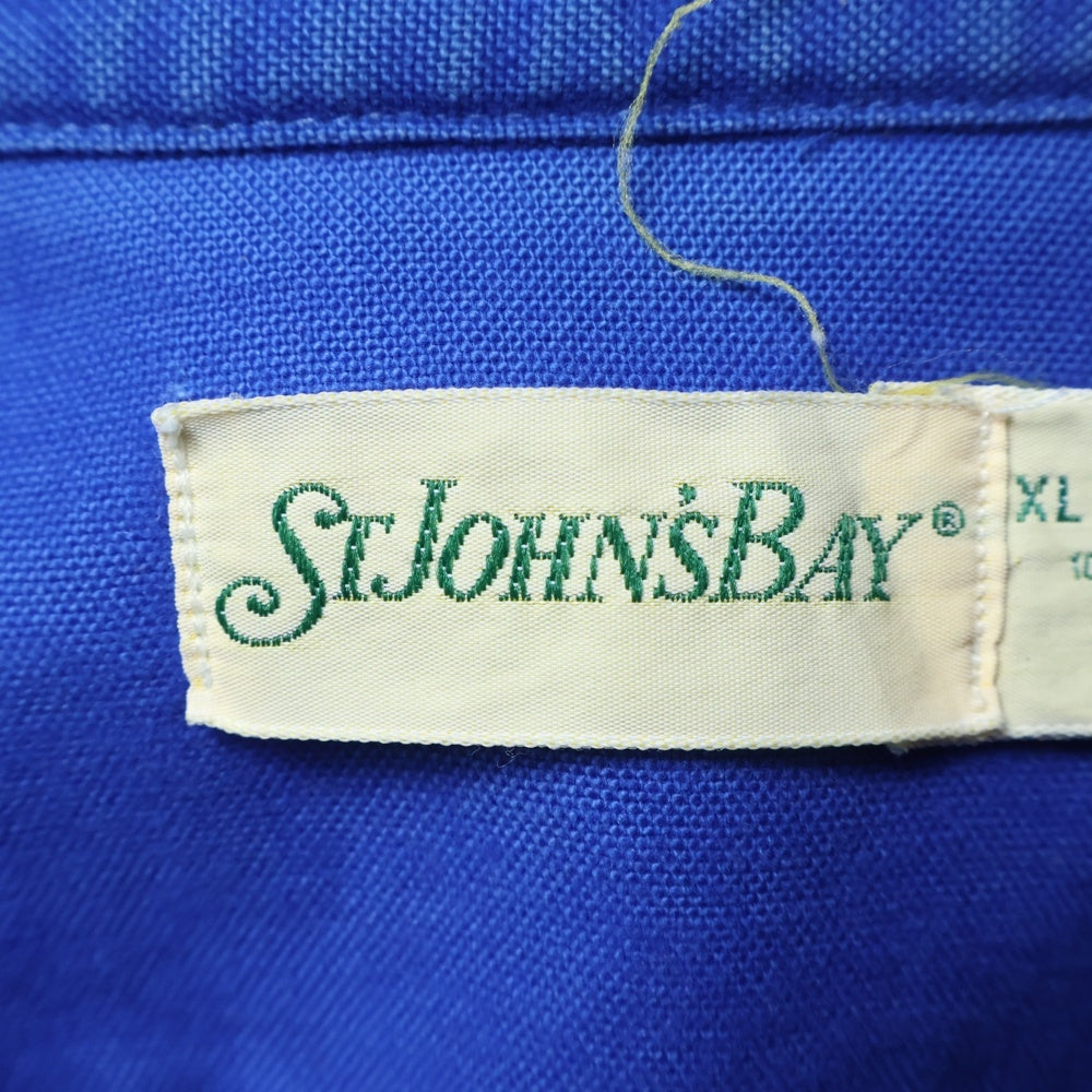 NO BRAND(ノーブランド) STJOHN'SBAY セントジョンズベイ REGULAR レギュラーフィット コットン 長袖シャツ ブルー